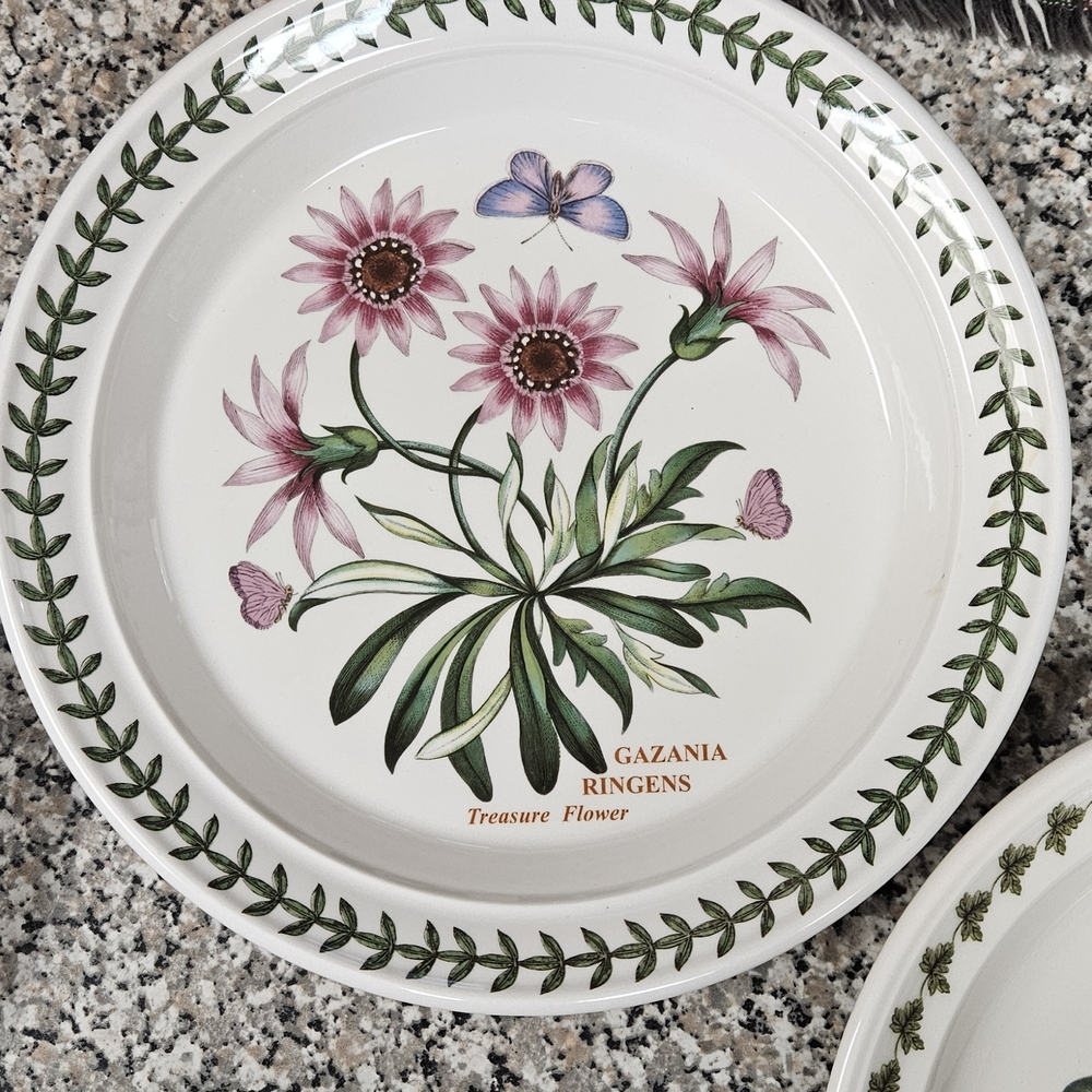 Portmeirion Botanic Garden Gazania Plate - Pink and Green Floral